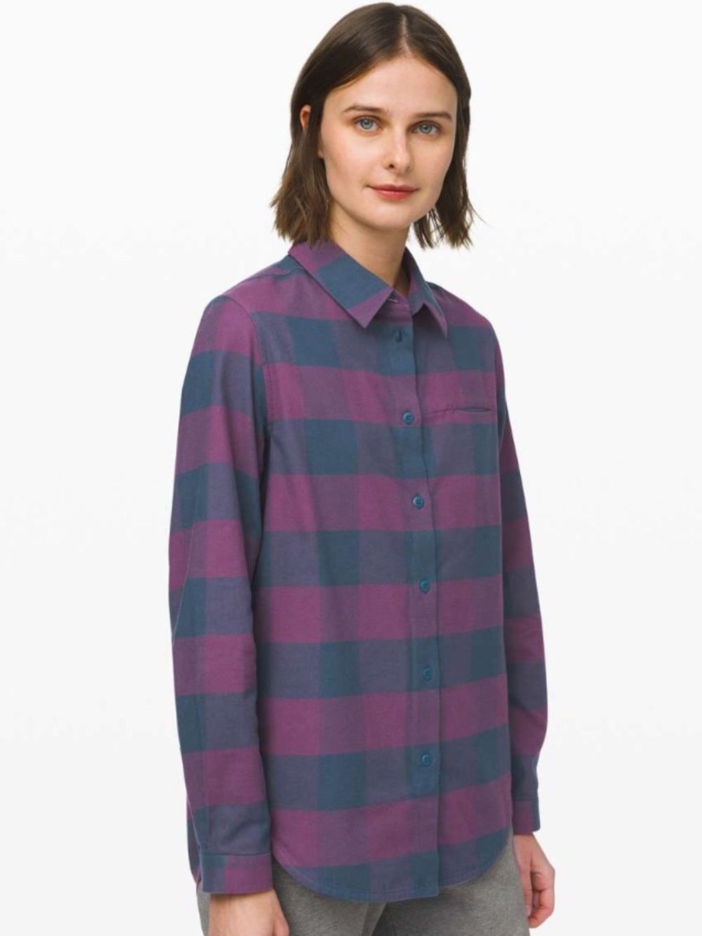 Lululemon Full Day Ahead Plaid Shirt